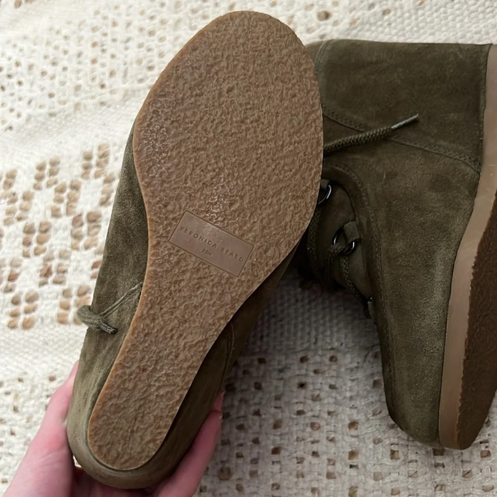 Veronica Beard Elfred Lace Up Shearling Wedge Boots - Picture 4 of 6